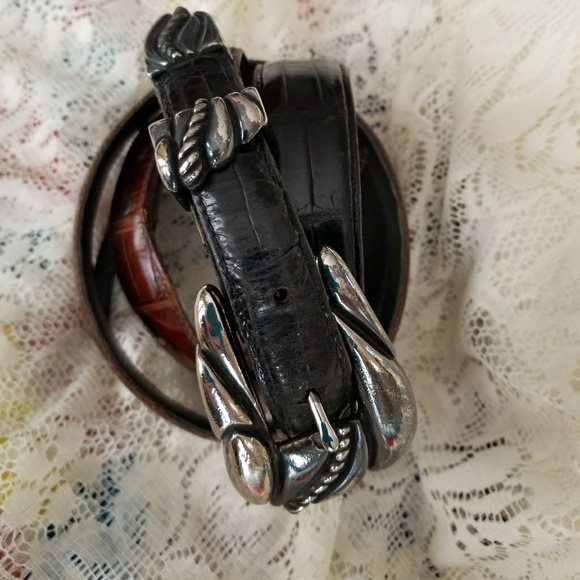 Double strap Leather belt - Picture 2 of 3